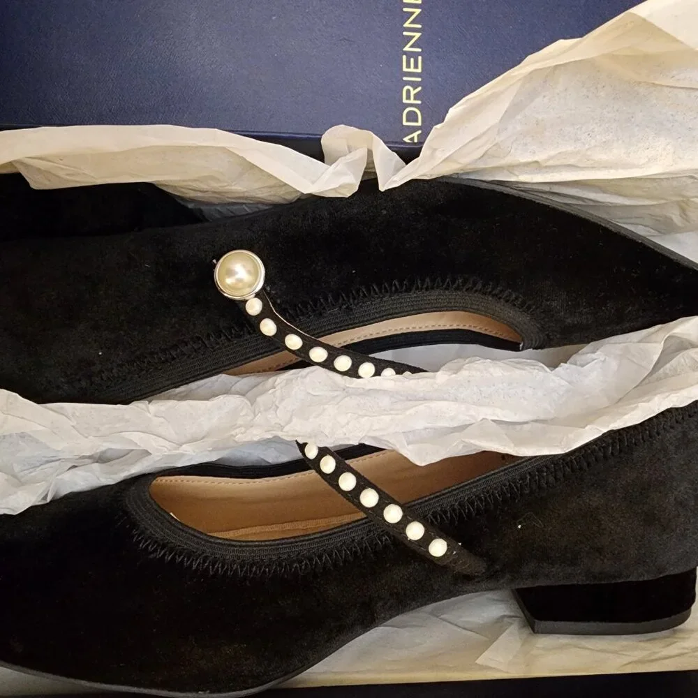 Piso Mary Jane Flat velvet - B020 - Picture 9 of 11